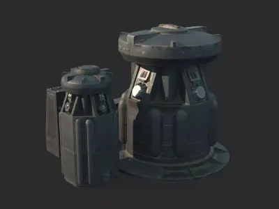 Future Sci-Fi Energy Charging Console 3D model