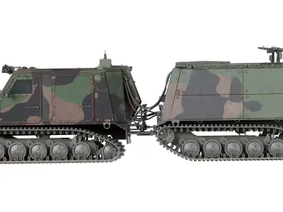 BvS10 Amphibious All Terrain Armored Vehicle MKIIB Low-poly 3D model