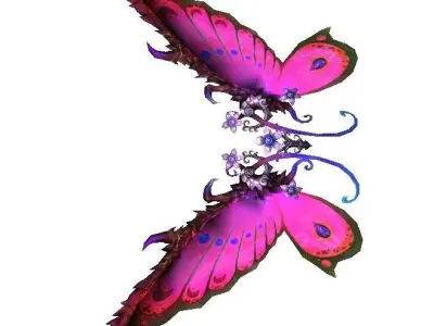 Butterfly-2 Wing Low-poly 3D model