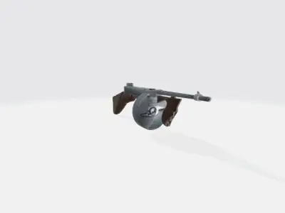 Tommy Gun Free low-poly 3D model