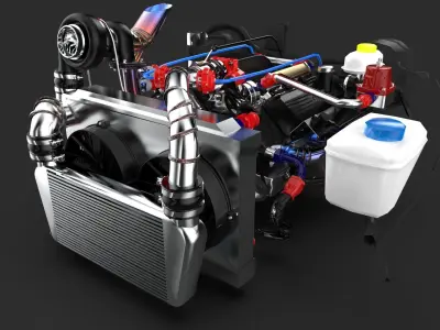 v6 Buick Gnx tuned 3D model