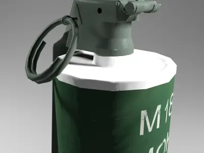 M18 Smoke Grenade Low-poly 3D model