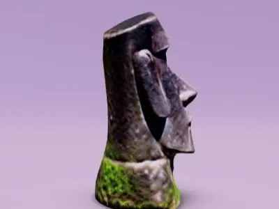 Easter island statue 3D model