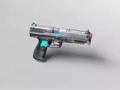 Futuristic Tactical Handgun 3D Model 3D model