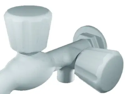 Spectacular Two Way Plastic Tap Low-poly 3D model