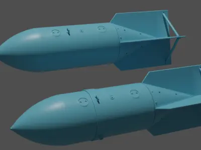 Luftwaffe WWII Bombs and Crates 3D print model