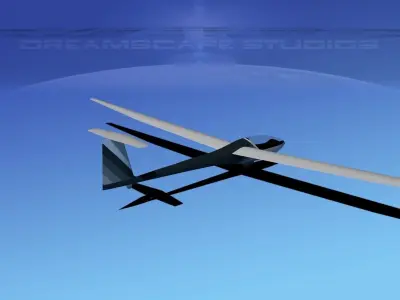 Glaser Dirks DG-200 17 Mtr Sailplane V05 3D model