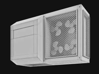 Sci-Fi air conditioner 02 Free 3D model