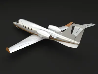 Learjet 54-55-56 Longhorn private jet 3D model