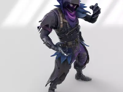 Raven skin from Fortnite 3D model
