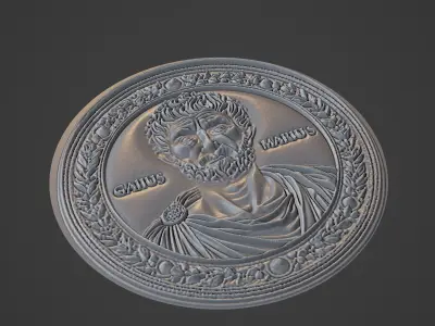 Gaius Marius Medallion 3D print model