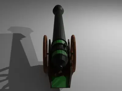 Medieval War Canon Lowpoly Low-poly 3D model