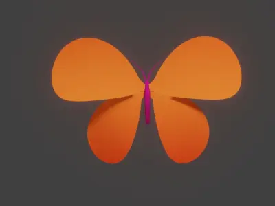 Butterfly Low-poly 3D model