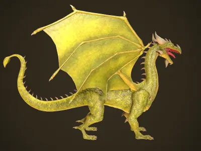 Character - Dragon Low-poly 3D model