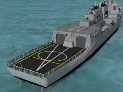 Burke Class Destroyer DDG 58 USS Laboon 3D model