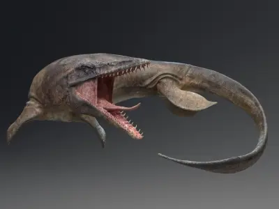 Dinosaur Tylosaurus - Sea Monster Series 3 Low-poly 3D model