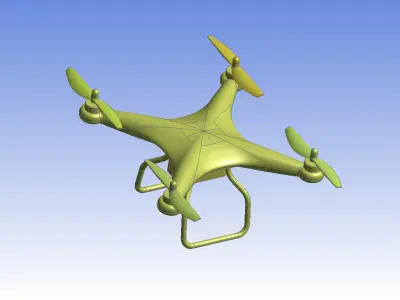 DJI PhanTom 3 solid CAD for CFD 3D model