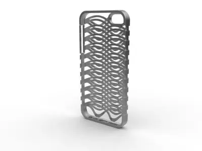 3d printed or cast metal iphone 5 case the ribcage case Free 3D model
