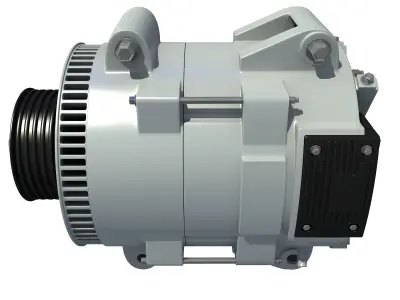 3D Metalic Alternator 3D model
