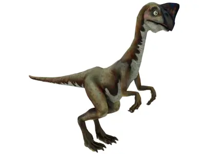 Oviraptor dinosaur Low-poly 3D model