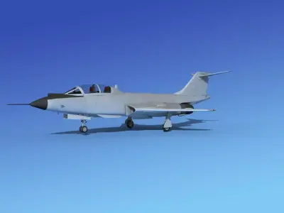 McDonnell F-101B Voodoo Bare Metal 3D model