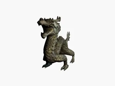 Asian Dragon Low-poly 3D model