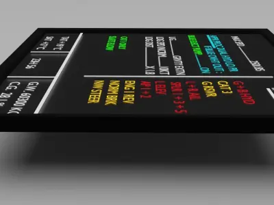 Third Electronic centralised aircraft monitoring 3D model