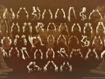 DEMON part three 40 Arms with Blendshapes 3D model