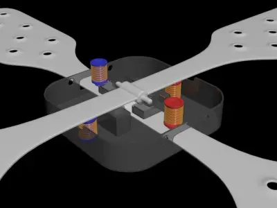 Electric Dragonfly - Solid State Micro Propulsor Unit - Concept 3D model