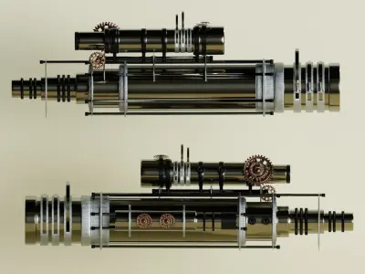 Antique Tripod Telescope - 3d Model Free 3D model