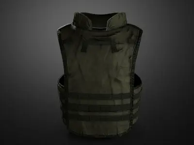 Army Vest 02 Low-poly 3D model
