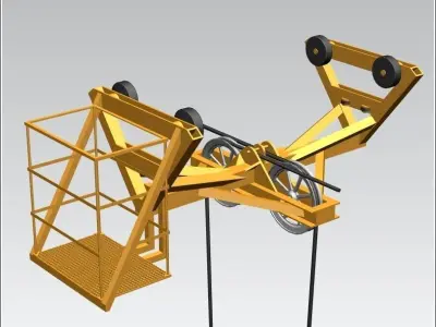 TOWER CRANE -Trolley- Free 3D model
