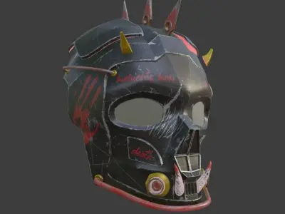 devil mask  cyberpunk 3D model