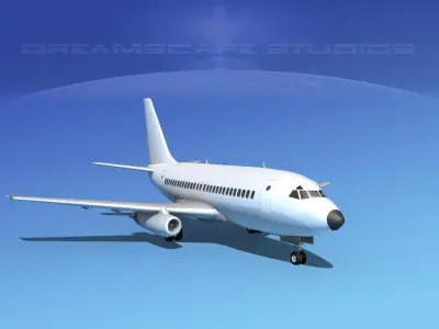 Boeing 737-100 Unmarked 3D model