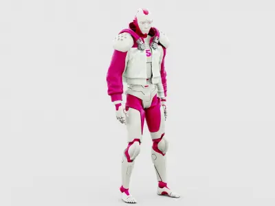 CYBORGTOPIA B-5  Rigged for Unreal Engine - Unity - MIXAMO 3D model