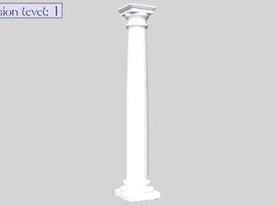 Granite Tuscan Column 3D model