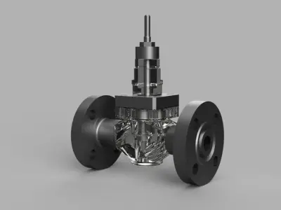 The axial valve 3D model