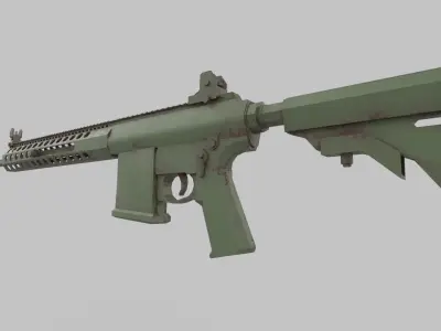 M4 gun Low-poly 3D model