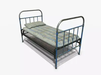 Prison Bed  Low-poly 3D model