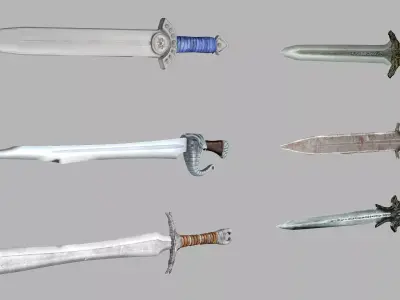 Medieval Polearms Weapon Pack 03 Low-poly 3D Model Low-poly 3D model purchase
