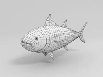 Tuna 3D model bluefin 3D model
