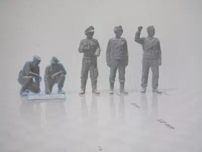 German Tank Crew with Map 3D print model