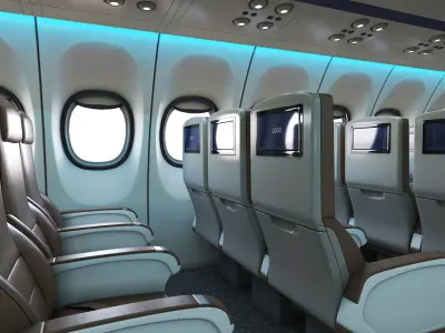 Airplane Interior Cabin  3D model