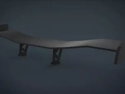 free spoiler Free low-poly 3D model