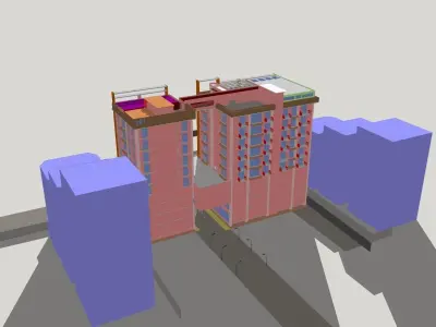 Mixed Used Commercial Building 3D model