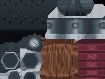 Handpainted Fantasy Medieval Simple Steel Mace Free low-poly 3D model