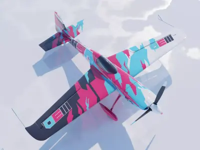 High Quality Zivko Edge 540 Abstract Racing Livery 3D model