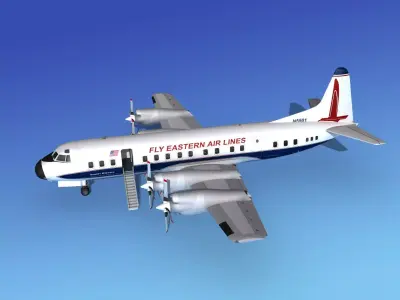 Lockheed L-188 Electra II HP Eastern Airlines 2 3D model