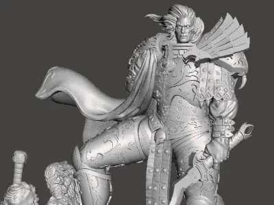HANDSOME SON MINIATURE MODEL FIGURE FOR SCIFI GAMES RPG WARGAMES 3D print model