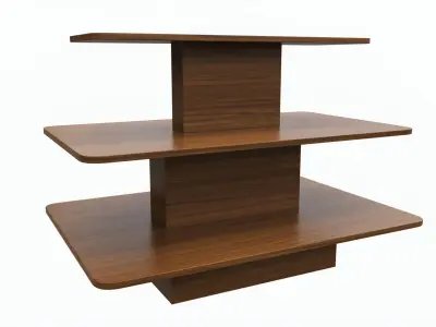 Three Tier Rectangle Table Free 3D model
